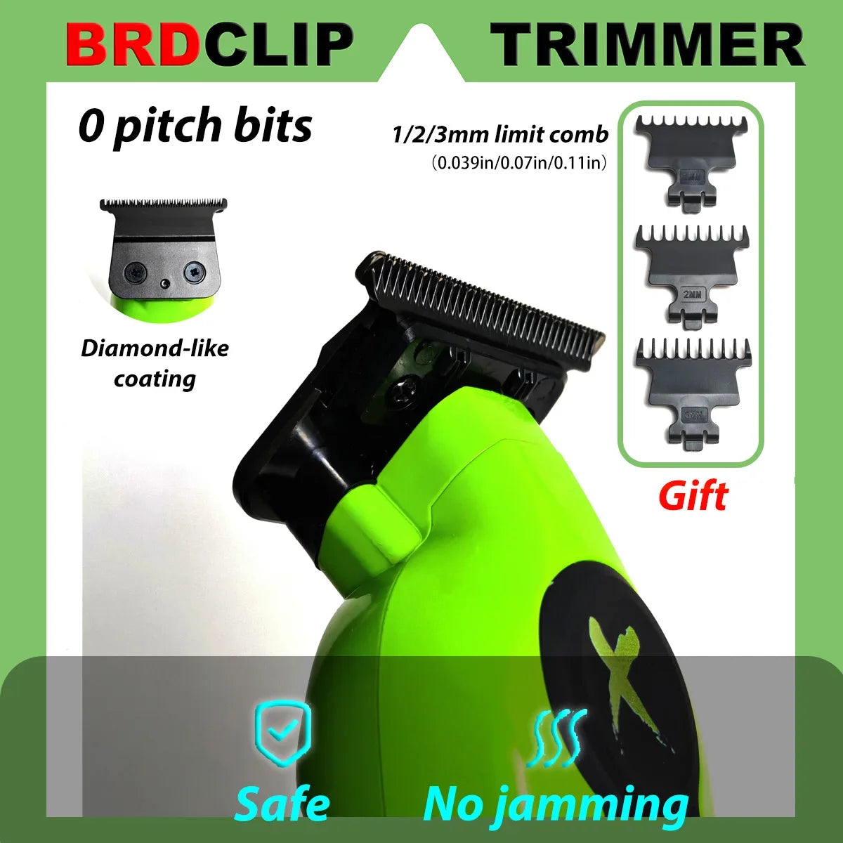 Green Trio - Professional Hair Clipper, Trimmer & Shaver