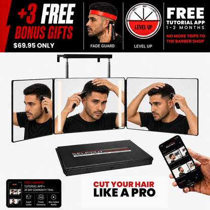 Self-Cut System 3.0 LED Mirror – DIY Grooming Kit